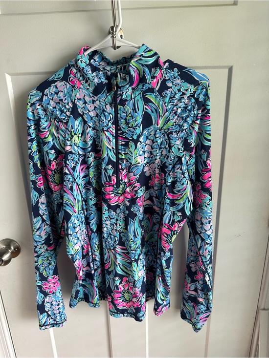 Lilly Pulitzer Tops - Lilly Pulitzer Blue Pink Multicolor Printed Top